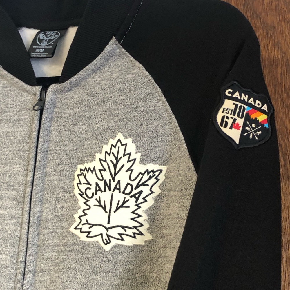 Canada Maple Leaf Patch Full Zip Up Jacket - image 4